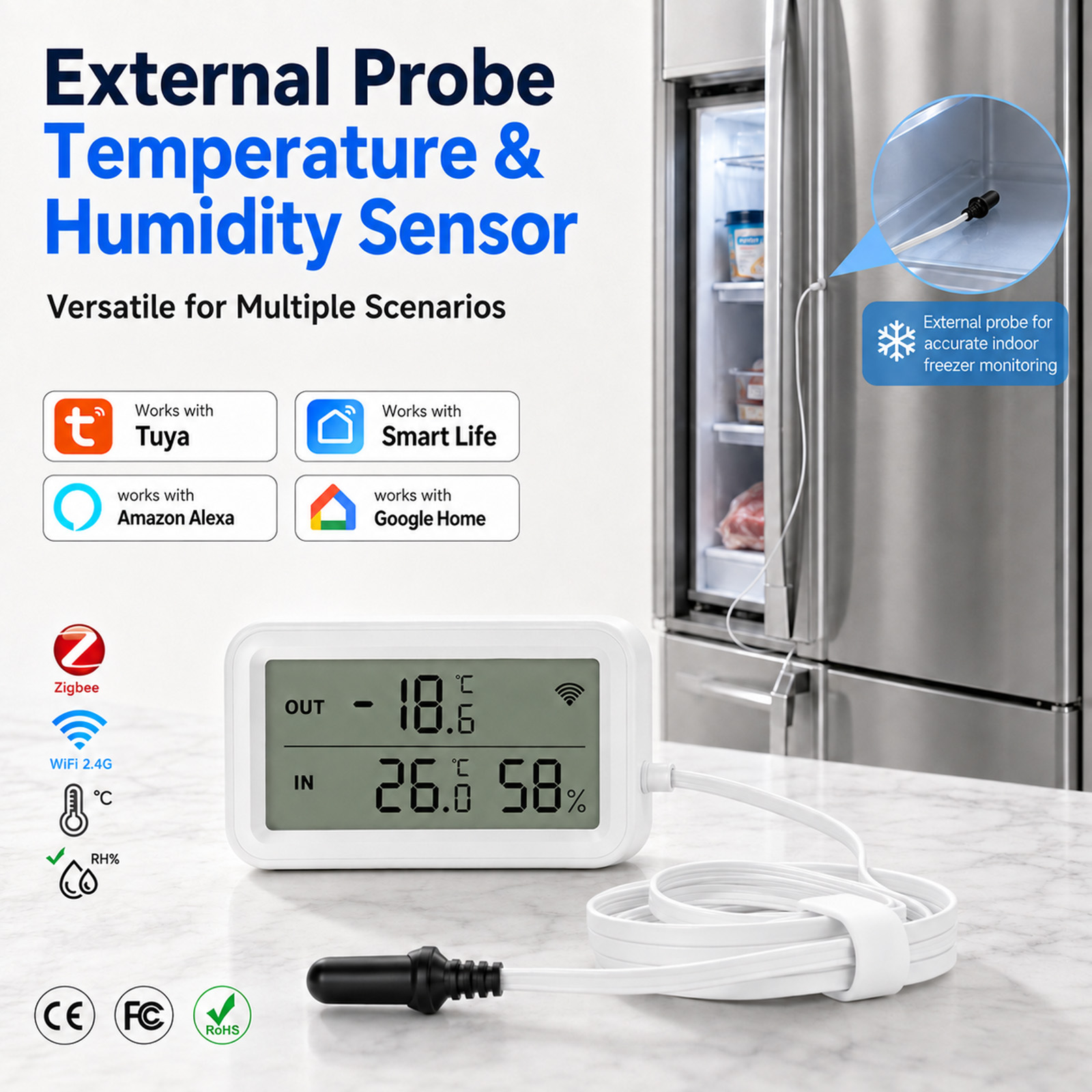 Externe waterdichte temperatuu - Digital Hygrometer Probe recensie en prijs