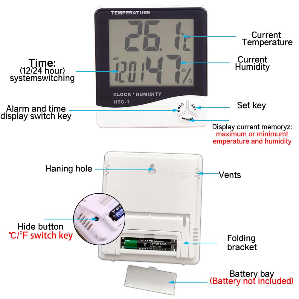 HTC-1 Mini-vochtigheidsthermom - Digital Hygrometer Probe recensie en prijs